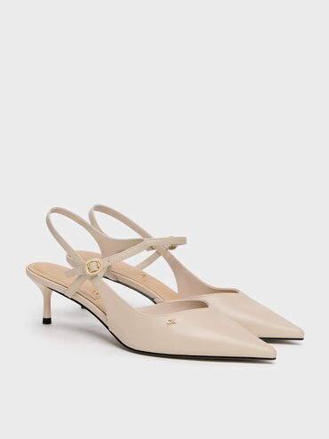 Gi&agrave;y sandals cao g&oacute;t Leather, X&aacute;m trắng, hi-res