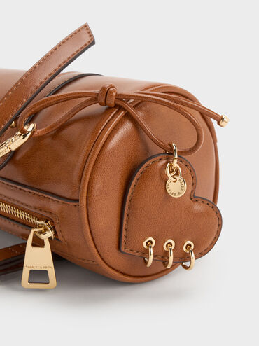Rey Elongated Shoulder Bag, Distressed Tan, hi-res