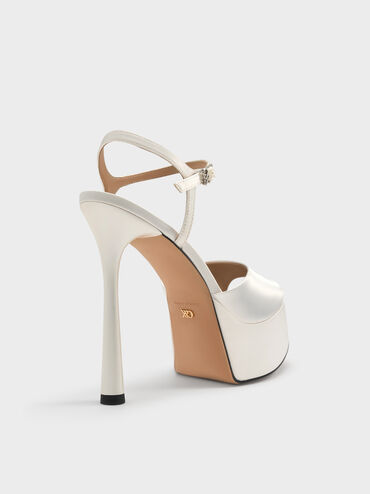 Gi&agrave;y sandals cao g&oacute;t Francesca, Trắng, hi-res