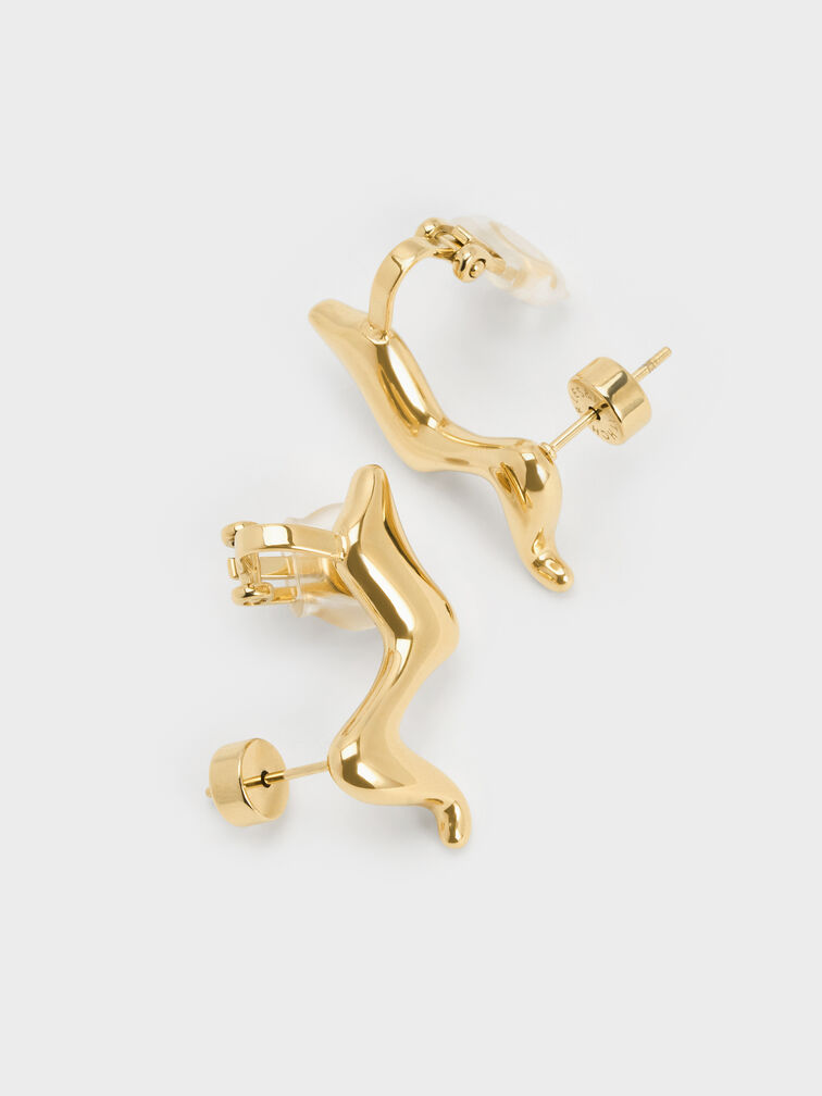 Khuy&ecirc;n tai lượn s&oacute;ng Emilia, V&agrave;ng đồng, hi-res