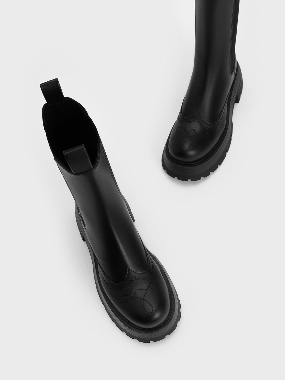 Giày chelsea boots Lenox Stitch-Trim, Đen, hi-res