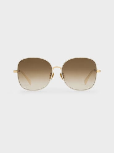 Ivette Butterfly Sunglasses, Cream, hi-res
