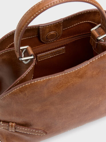T&uacute;i x&aacute;ch Delfina Chain Side-Belt, Distressed Tan, hi-res