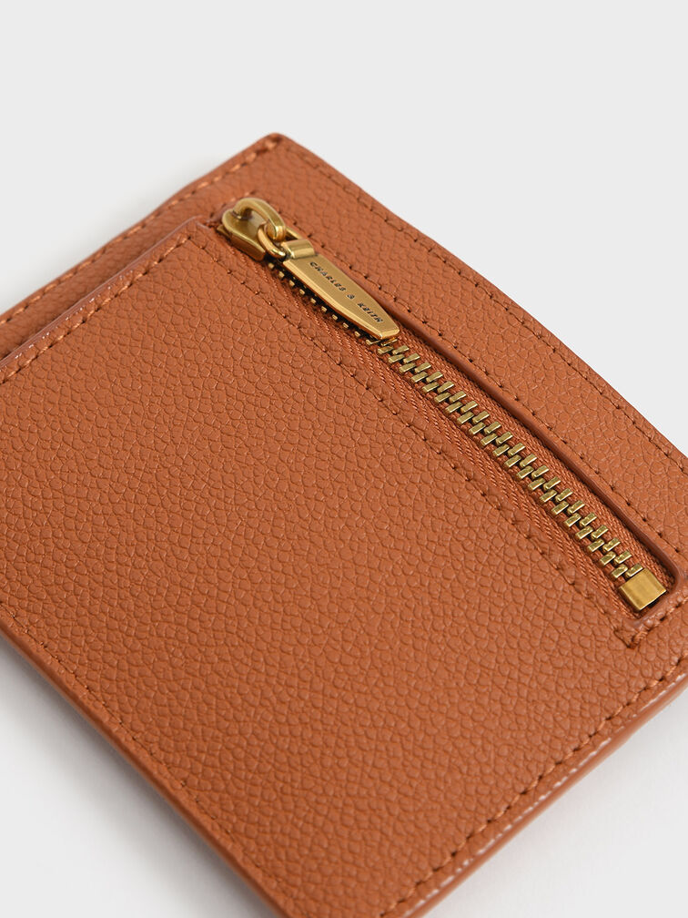 Carli Geometric Multi-Slot Cardholder, Cognac, hi-res