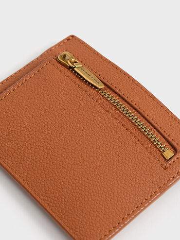Carli Geometric Multi-Slot Cardholder, Cognac, hi-res