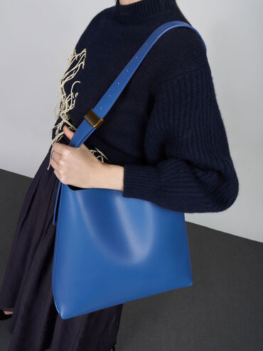 Edna Large Hobo Bag, Blue, hi-res