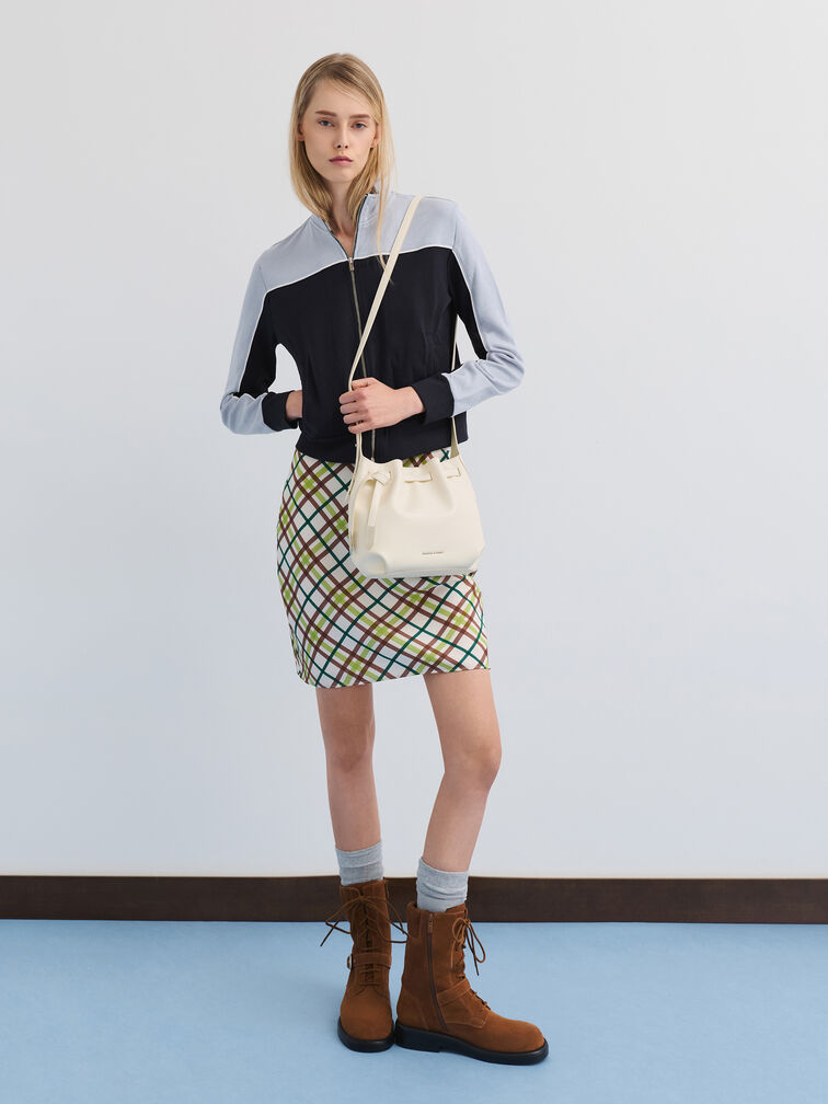 Túi xách Clementine Metallic-Accent, Kem, hi-res