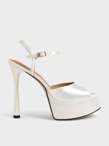 Gi&agrave;y sandals cao g&oacute;t Francesca, Trắng, hi-res
