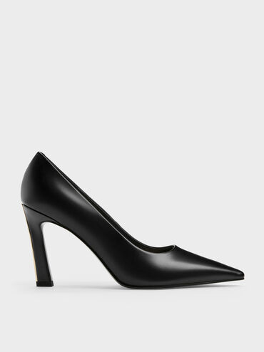 Kerra Pointed High Heels, Black, hi-res