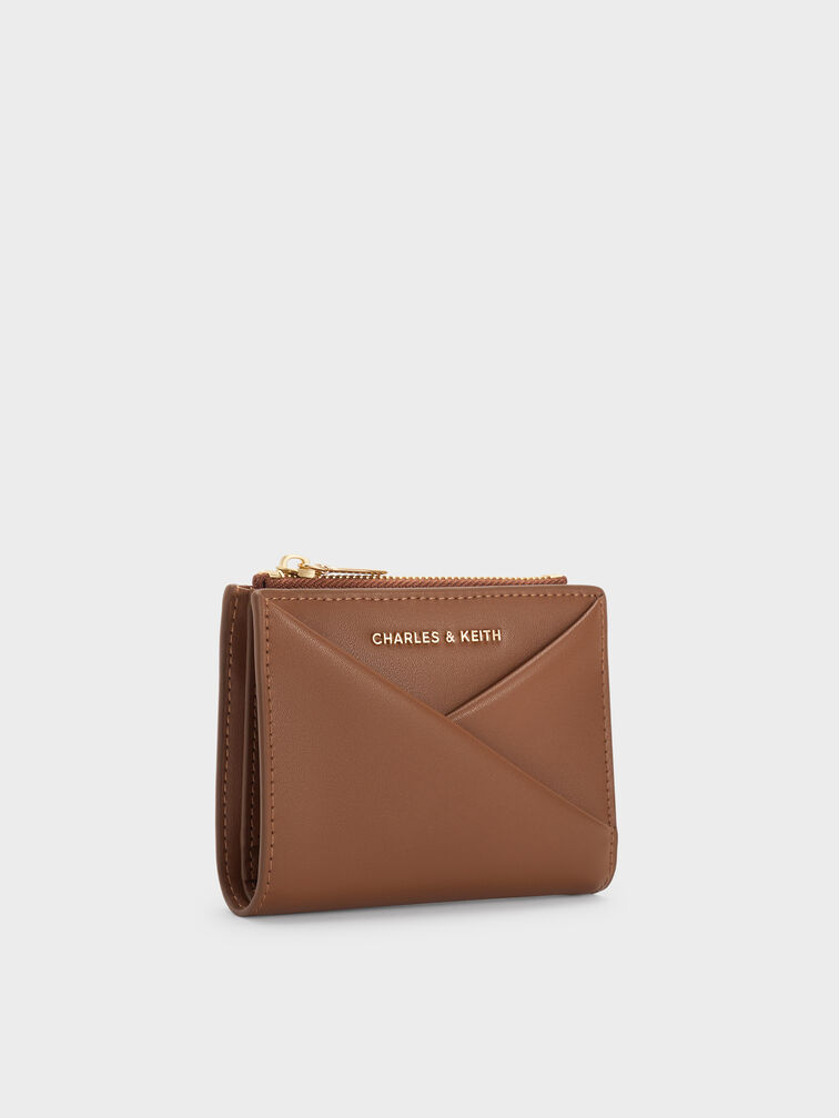 Midori Geometric Top-Zip Wallet, Chocolate, hi-res