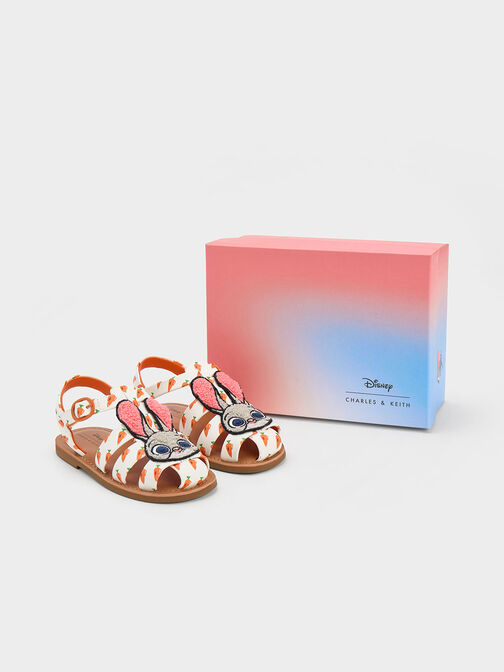 Girls' Judy Hopps Carrot-Print Gladiator Sandals, Multi, hi-res