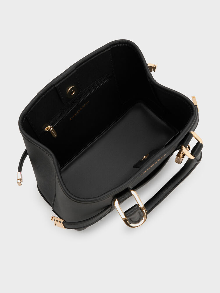 T&uacute;i tote h&igrave;nh thang Mini Scottie, Đen, hi-res