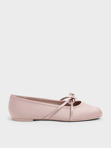 Gi&agrave;y b&uacute;p b&ecirc; mũi vu&ocirc;ng Satin Bow, Hồng, hi-res