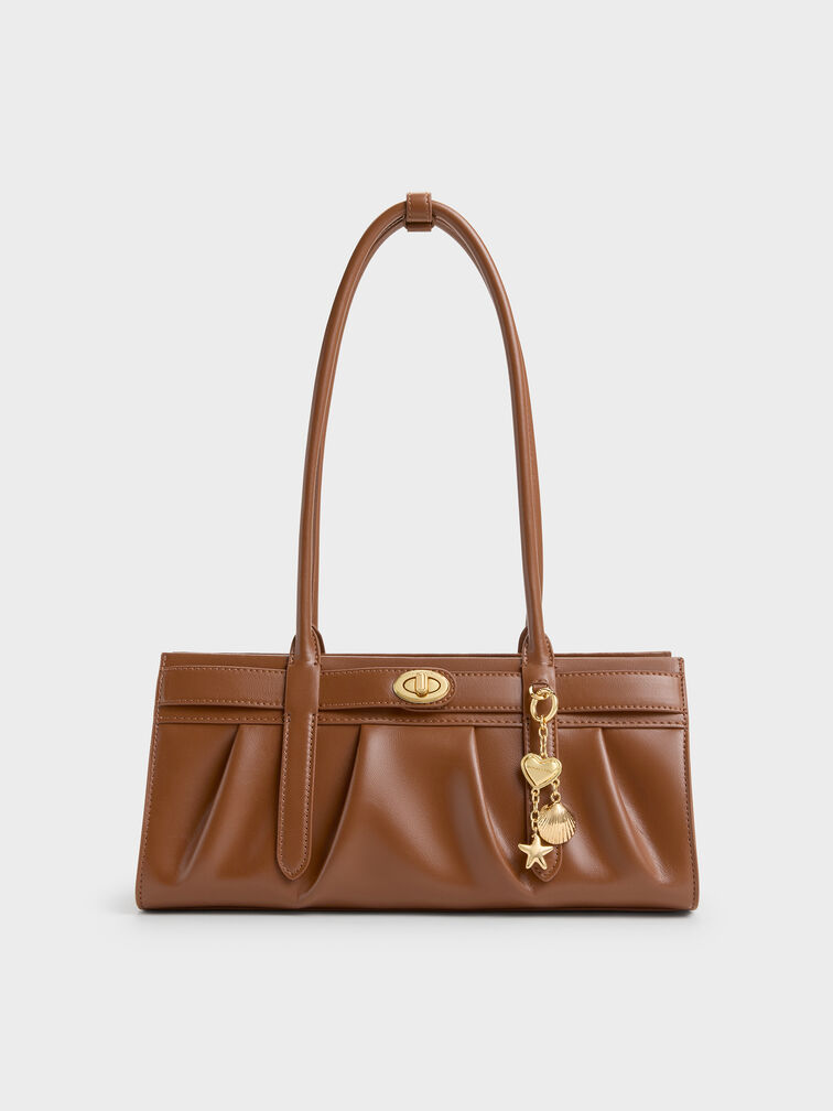 T&uacute;i đeo vai d&aacute;ng d&agrave;i Isolde Belted, Chocolate, hi-res
