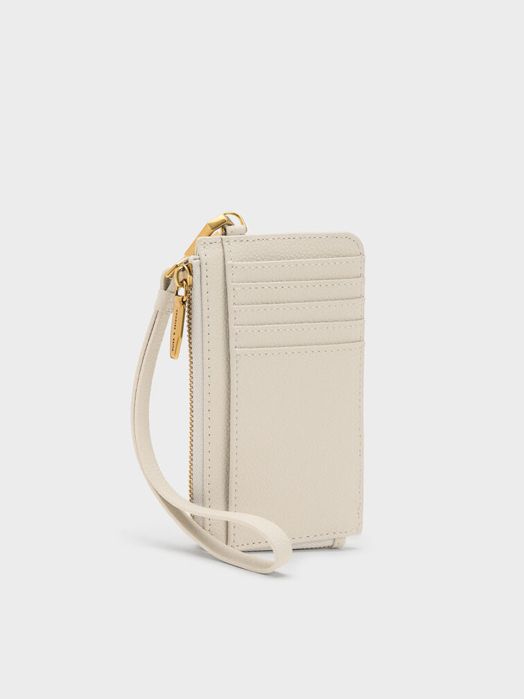 Dixie Wristlet Card Holder, Cream, hi-res