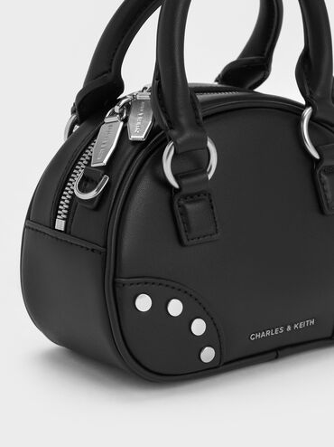 Bobbie Studded Top Handle Bag, Noir, hi-res