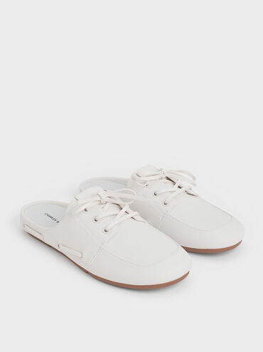Jude Slip-On Boat Shoes, White, hi-res