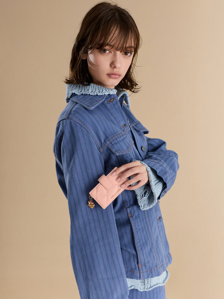 V&iacute; đựng thẻ Arrietty Quilted Belted, Hồng nhạt, hi-res