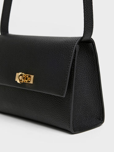 Túi đeo chéo phom chữ nhật Chance, Đen, hi-res