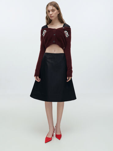 Gi&agrave;y sandals cao g&oacute;t Brantley Bow, Đỏ, hi-res