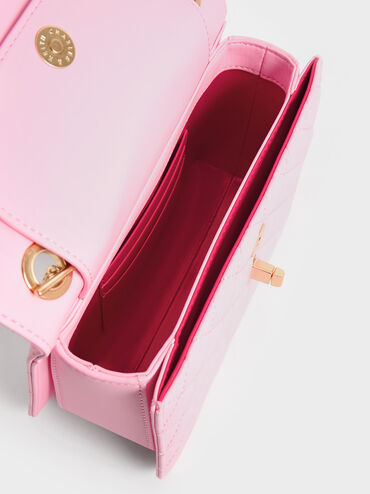 Quilted Clutch, Pink, hi-res