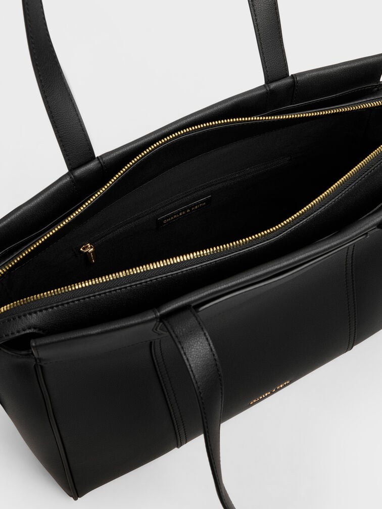 T&uacute;i tote h&igrave;nh thang Raon, Đen, hi-res