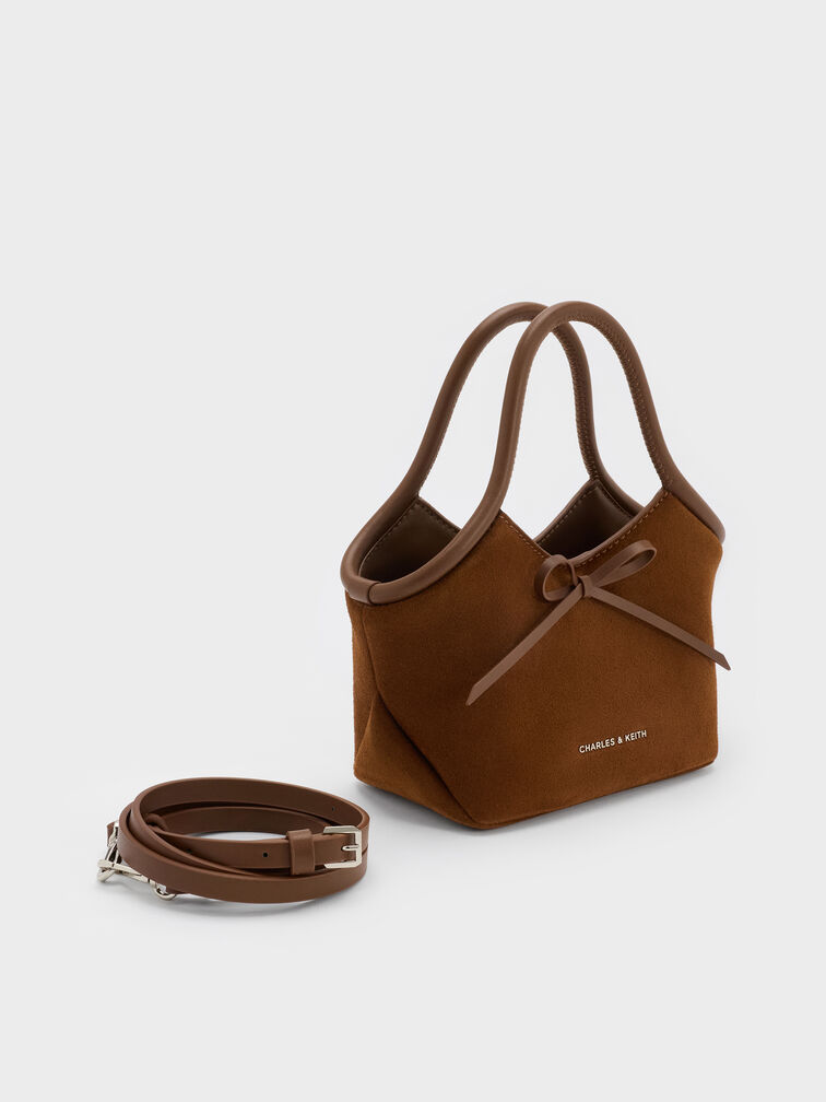 T&uacute;i x&aacute;ch Hazel Bow Tubular, Pecan Brown, hi-res