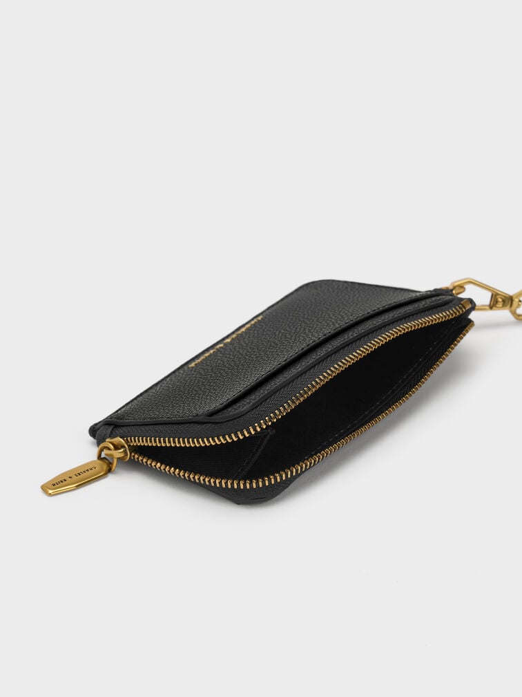 V&iacute; đựng thẻ nữ phom chữ nhật Multi Slot Wristlet, Đen, hi-res