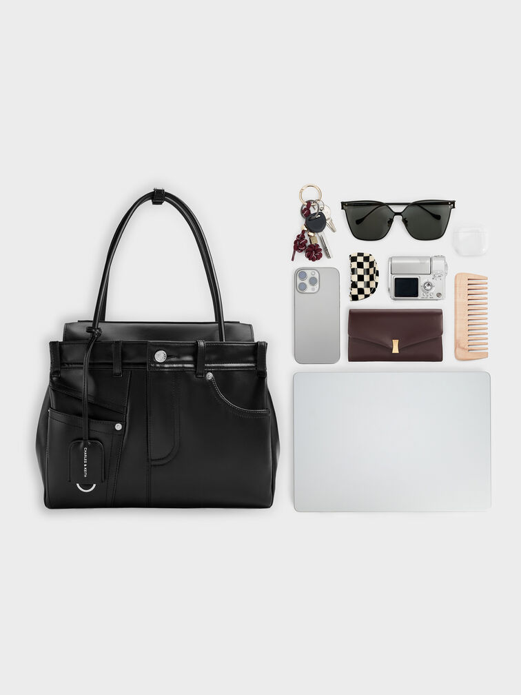 T&uacute;i tote Arita Jeans, Noir, hi-res