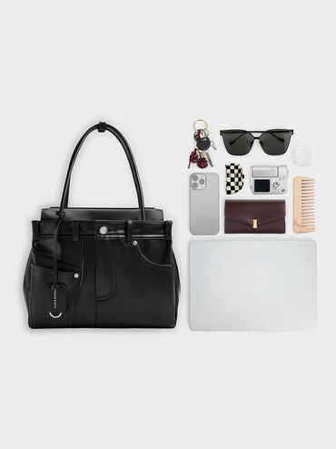 T&uacute;i tote Arita Jeans, Noir, hi-res