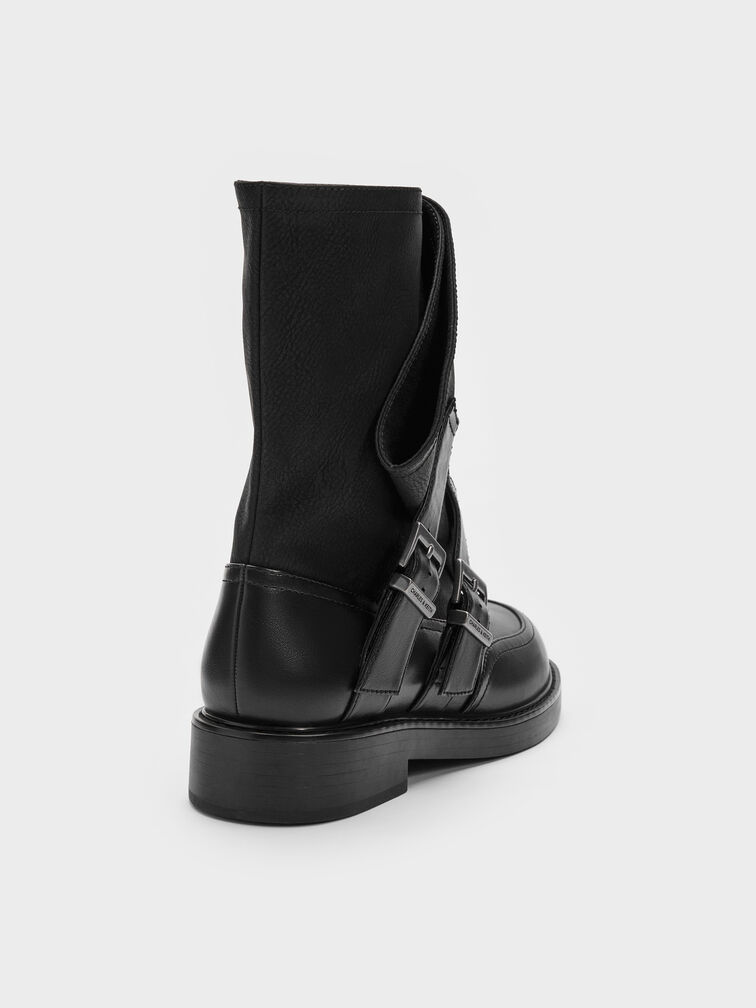 Gi&agrave;y boots cổ cao Aether, Đen, hi-res