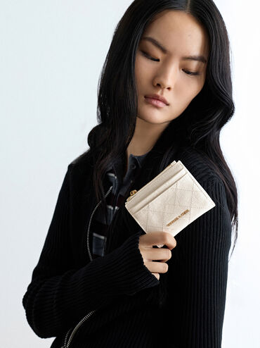 V&iacute; ngắn Duo Quilted kem, Kem, hi-res