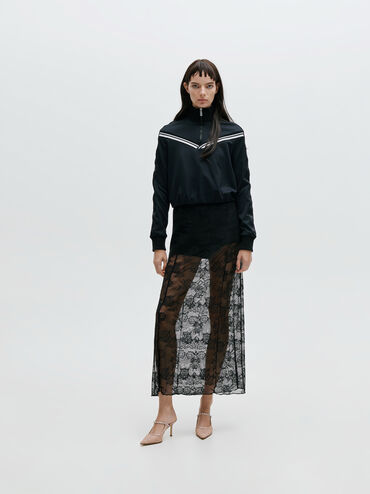 Gi&agrave;y mules cao g&oacute;t Lace & Satin Crystal, Nude, hi-res