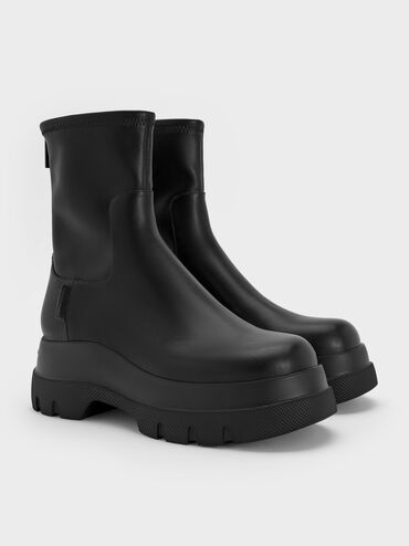 Leoi Chunky Ankle Boots, Black, hi-res