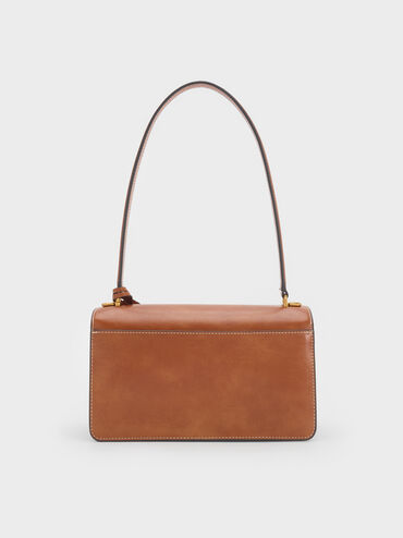 Acelynn Rope-Chain Shoulder Bag, Distressed Tan, hi-res