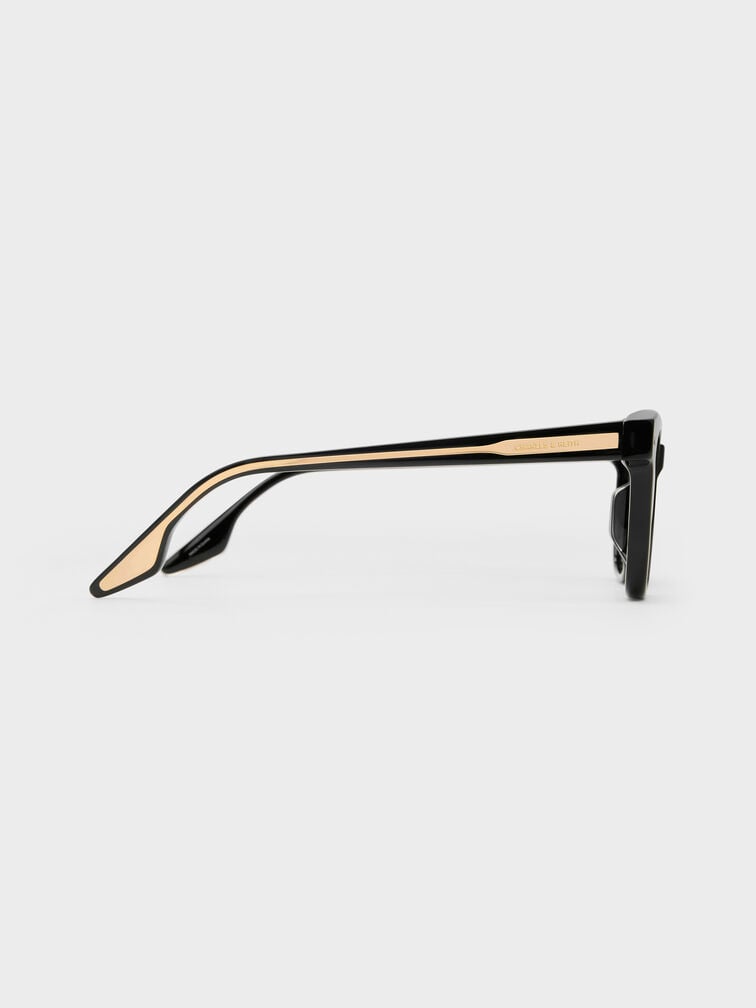 Bianca Square Sunglasses, Black, hi-res