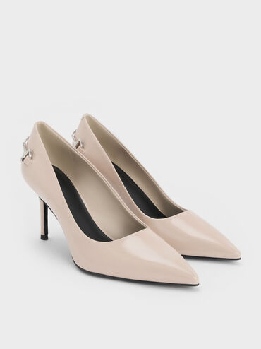 Erinna Metallic-Accent Pointed-Toe Pumps, Sand, hi-res