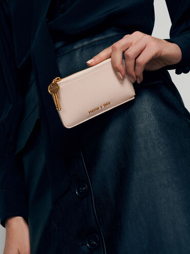 Lane Key Zip-Around Wallet, Light Pink, hi-res