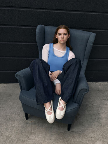 Mika Crossover Mary Jane Sneakers, White, hi-res