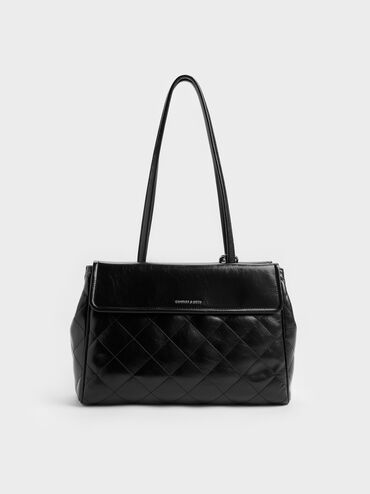 T&uacute;i tote chần b&ocirc;ng XL Apfra, Noir, hi-res