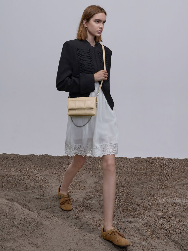 T&uacute;i đeo ch&eacute;o chần b&ocirc;ng Delfina, Sand Beige, hi-res