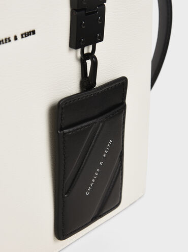 Cameron Double Top Handle Bag, White, hi-res