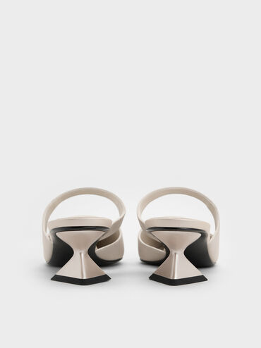 Gi&agrave;y mules cao g&oacute;t Vada Asymmetric Sculptura, Trắng, hi-res