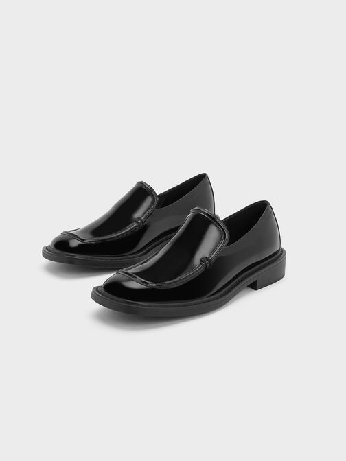 Rosalie Leather Loafers, Black Boxed, hi-res