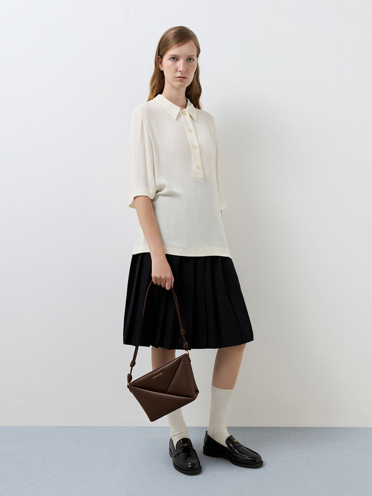 Midori Geometric Crossbody Bag, Espresso Brown, hi-res