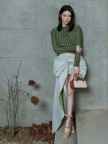 T&uacute;i x&aacute;ch Sammie Knotted Handle, Taupe Canvas, hi-res