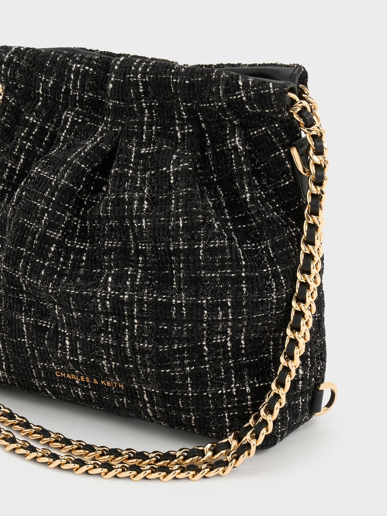 Balo phom chữ nhật Duo Tweed, Black Tweed, hi-res