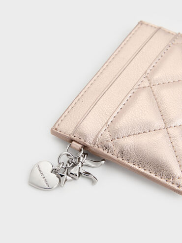 V&iacute; đựng thẻ Arrietty Metallic, V&agrave;ng hồng, hi-res