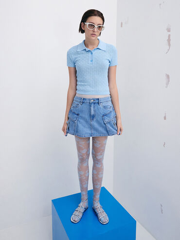 Kính mát gọng mắt mèo Maeva, Phấn, hi-res