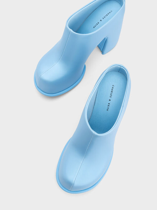 Giày mules cao gót Pixie Platform, Xanh blue, hi-res